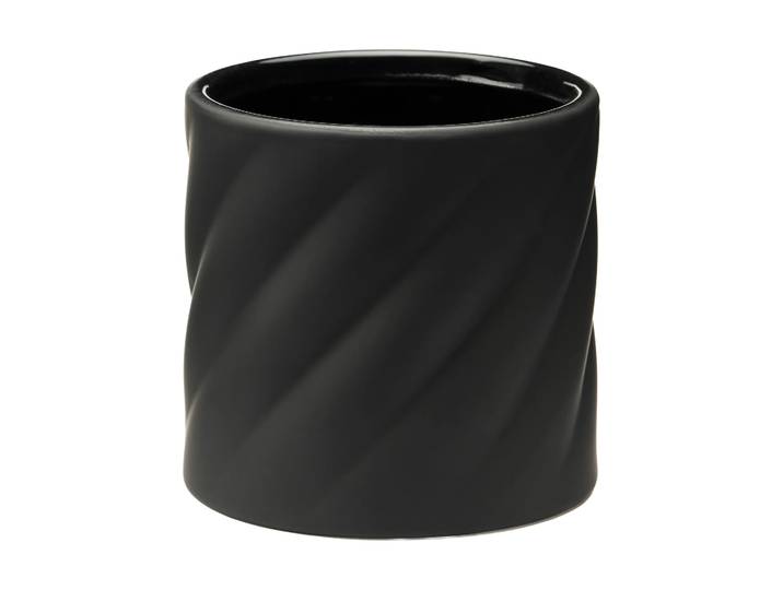 Cooee Design Twist bloempot Black, klein Ø12 cm