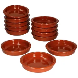 12er Set Cazuela mit Griffen Ton-Schale Bernd Ø 12cm Größe S Mittelalter Wikinger