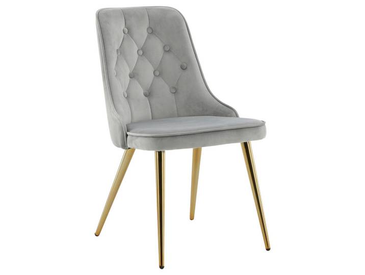 Livetastic Stuhl-Set, Hellgrau, Gold, Metall, Kunststoff, Füllung: Schaumstoff, rund, 50x88.5x66 cm, Esszimmer, Stühle, Esszimmerstühle, Esszimmerstühle-Set