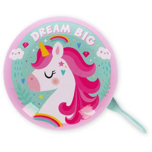 Legami Fahrradklingel DRI0033, Unicorn, pink, Kinderglocke, mit Einhorn Motiv, Stahl