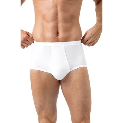 Slip MEY "Noblesse", Herren, Gr. 4XL, weiß, Feinripp, Obermaterial: 100% Baumwolle, unifarben, körpernah, Unterhosen Slip, mit Eingriff, natürliches Tragegefühl