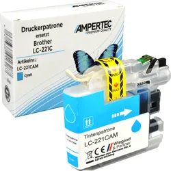 Kompatible Tinte ersetzt Brother LC-221C  cyan
