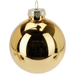 WellHome - 12er Set goldene Weihnachtskugeln Ø6cm - glänzend und matt