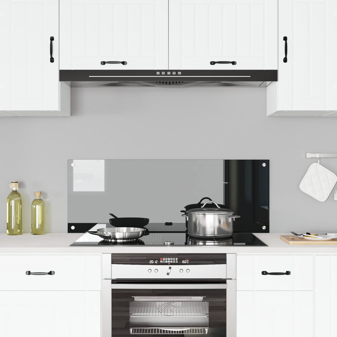Belfry Kitchen Kitchen Backsplash Tempered Glass Transparent 50 x 120 cm