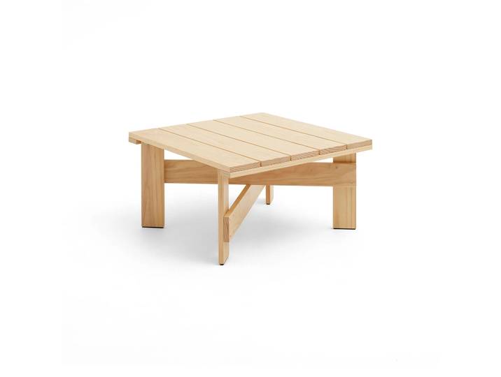 HAY Crate Low table Tisch 75,5x75,5 cm Kiefernholz lackiert Klar