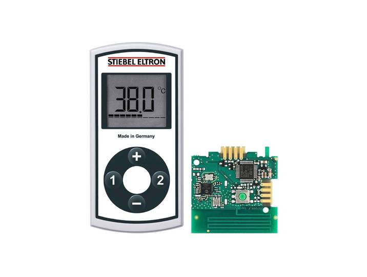 Fernbedienung STIEBEL ELTRON FFB 4 EU Set , weiß, B:6,5cm H:1,8cm L:13,2cm, Fernbedienungen, Fernbedienung, für Komfort-Durchlauferhitzer, Funk, inkl. Empfangsmodul