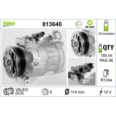 VALEO Kompressor, Klimaanlage AUSTAUSCHTEIL 813640 für Ford Volvo