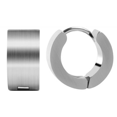 Paar Creolen ADELIA´S "Unisex Creolen aus Edelstahl", silber, Ohrringe, Damen, Unisex, Edelstahl