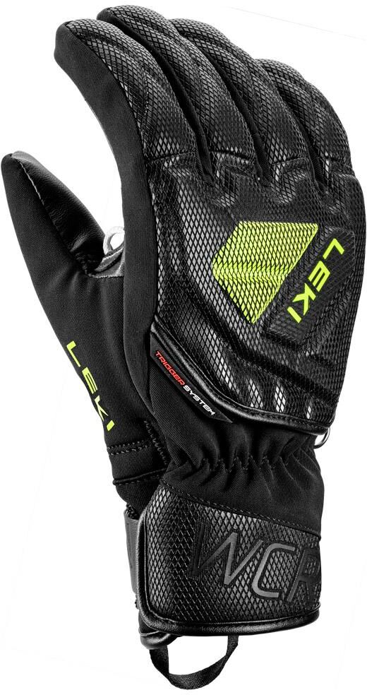 Leki  - Wcr C-Tech 3D Junior Black Ice Lemon - 5 - Gant de ski