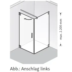 HSK k2.20 Drehtür und Seitenwand K2.20