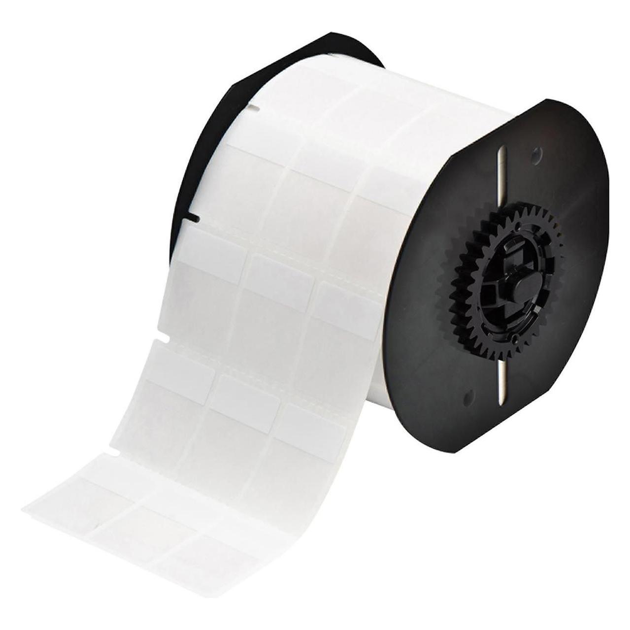 Brady B33-311-427, selbstlaminierendes Vinyl, Weiss/Transparent, matt, 25.40 x 12.70(31.75) mm, per (B33-311-427)