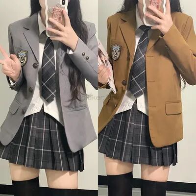 Fusion Finds Anime Cosplay Costume, School Uniform Sets For Women, Winter Blazer, Pleated Skirt And Sailor Tie, Girl Autumn Fashion shirt s