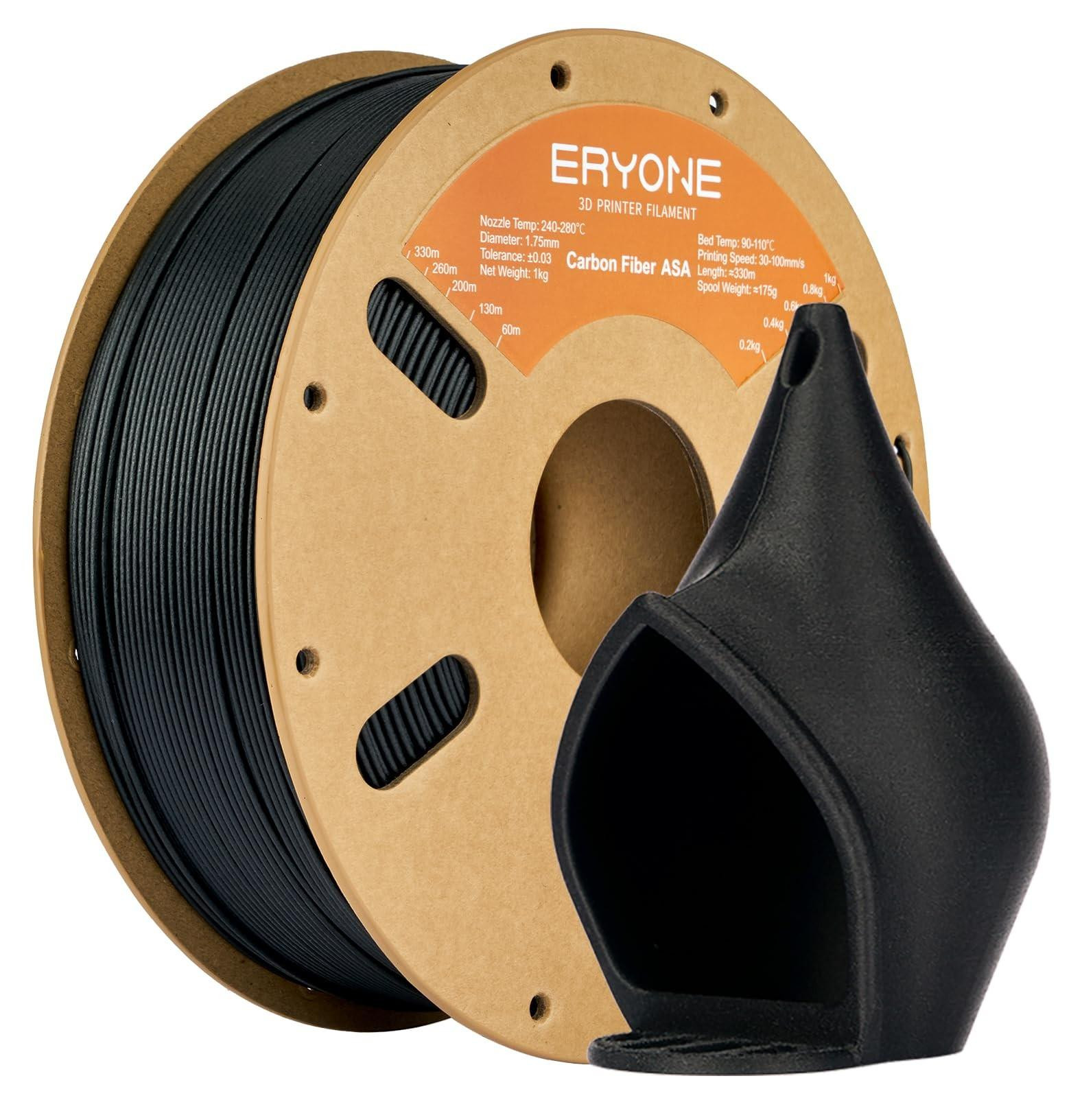 Merkloos Carbon Fiber Filament 1.75mm voor 3D Printen ASA CF Zwart 1kg