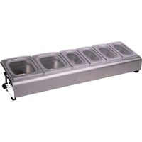 Pizzabelag-Station, Schüssel edelstahl, 13-teiliges Set