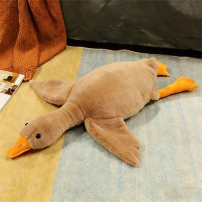 Happy Pet Pantry Goose Cuddle Plush Pet Toy & Pillow For Dogs And Cats brown