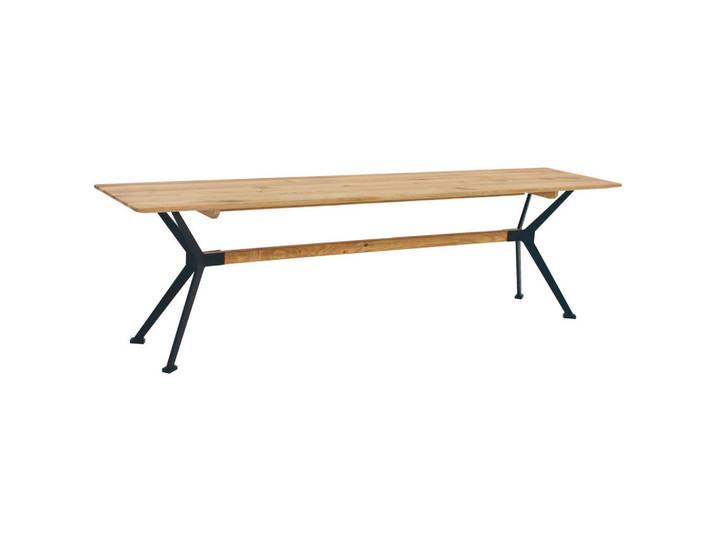 Carryhome Sitzbank, Wildeiche, Metall, Wildeiche, massiv, 160x45x35 cm, Esszimmer, Bänke, Sitzbänke