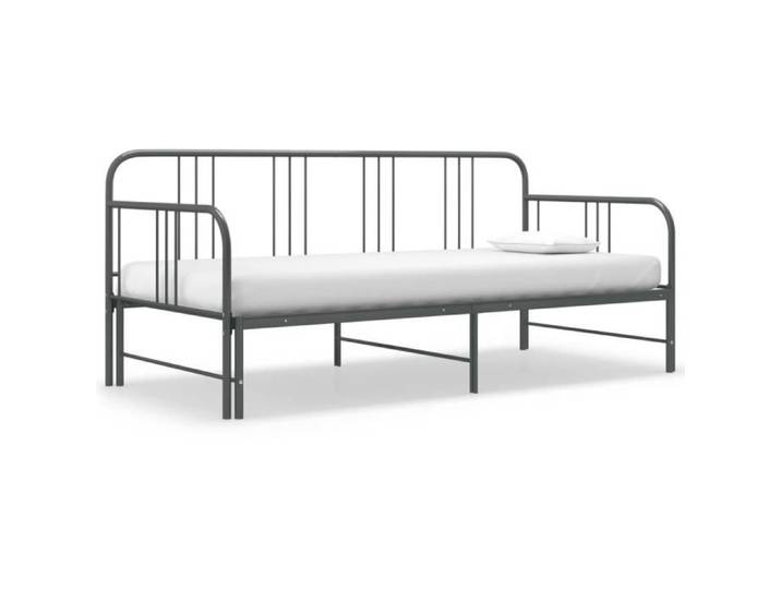 Cadre de lit extensible - Canapé Lit Banquette - Gris Métal - 90x200 cm