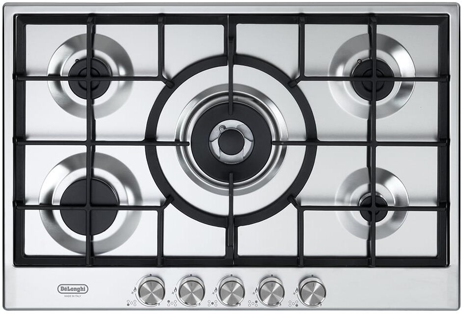 DeLonghi Nsl575x Nsl575x Piano Cottura 5 Fuochi A Gas 75 Cm Colore Inox