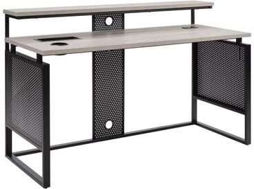 OSP Home Furnishings "OSP ACE 60"" Desk with Hutch Shelf and Storage and USB Charging"