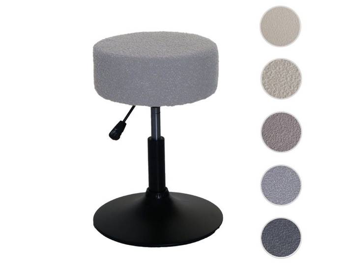 Tabouret HWC-C2 bouclé grise