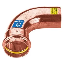 Sanpro Pressfitting Kupfer 90° Winkel - Bogen innen - außen, Größe V 12