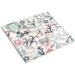 GLASPLATTE 60x52 cm Tiere und Blumen