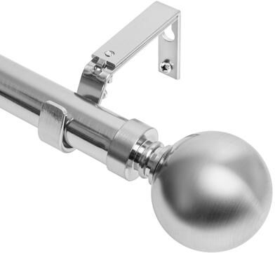 Meriville 1-Inch Diameter Ball Single Window Curtain Rod