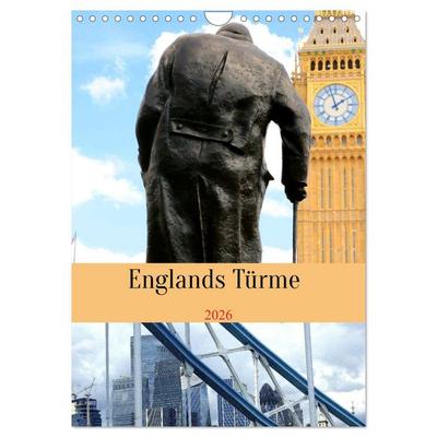 Englands Türme (Wandkalender 2026 DIN A4 hoch), CALVENDO Monatskalender