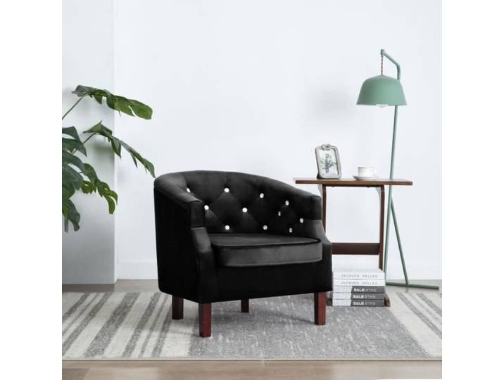 JILI - BEST Fauteuil Noir Velours (1749)