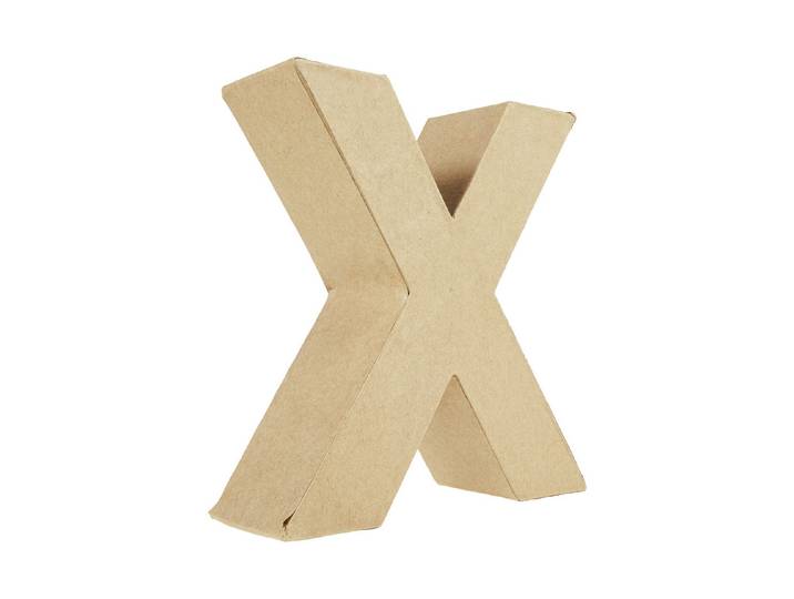 Glorex 3D-Buchstabe X aus Karton 17.5 × 14 × 5.5 cm