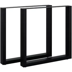 CLP 2x Tischbeine Ilkan, 70 cm - Farbe: schwarz, Größe: 70 cm