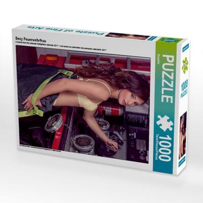 CALVENDO Puzzle Sexy Feuerwehrfrau | 1000 Teile Lege-Größe 64x48cm Foto-Puzzle für glückliche Stunden