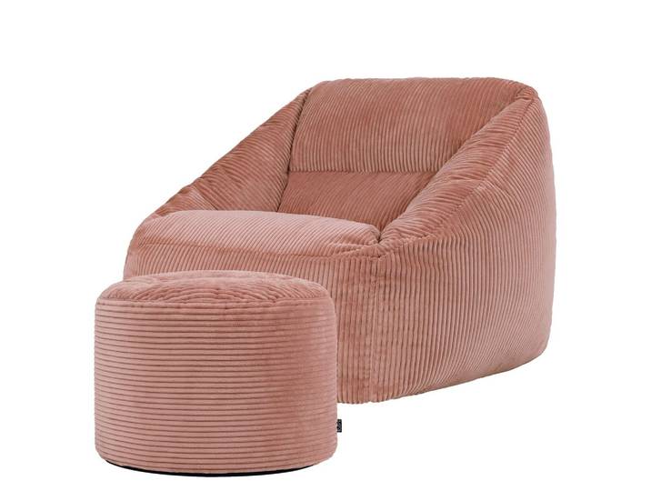 SITZSACK Sessel Natalia mit Sitzpouf