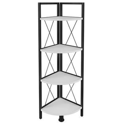 Holz Metall Eckregal Bücher Regal Insasi 4fach