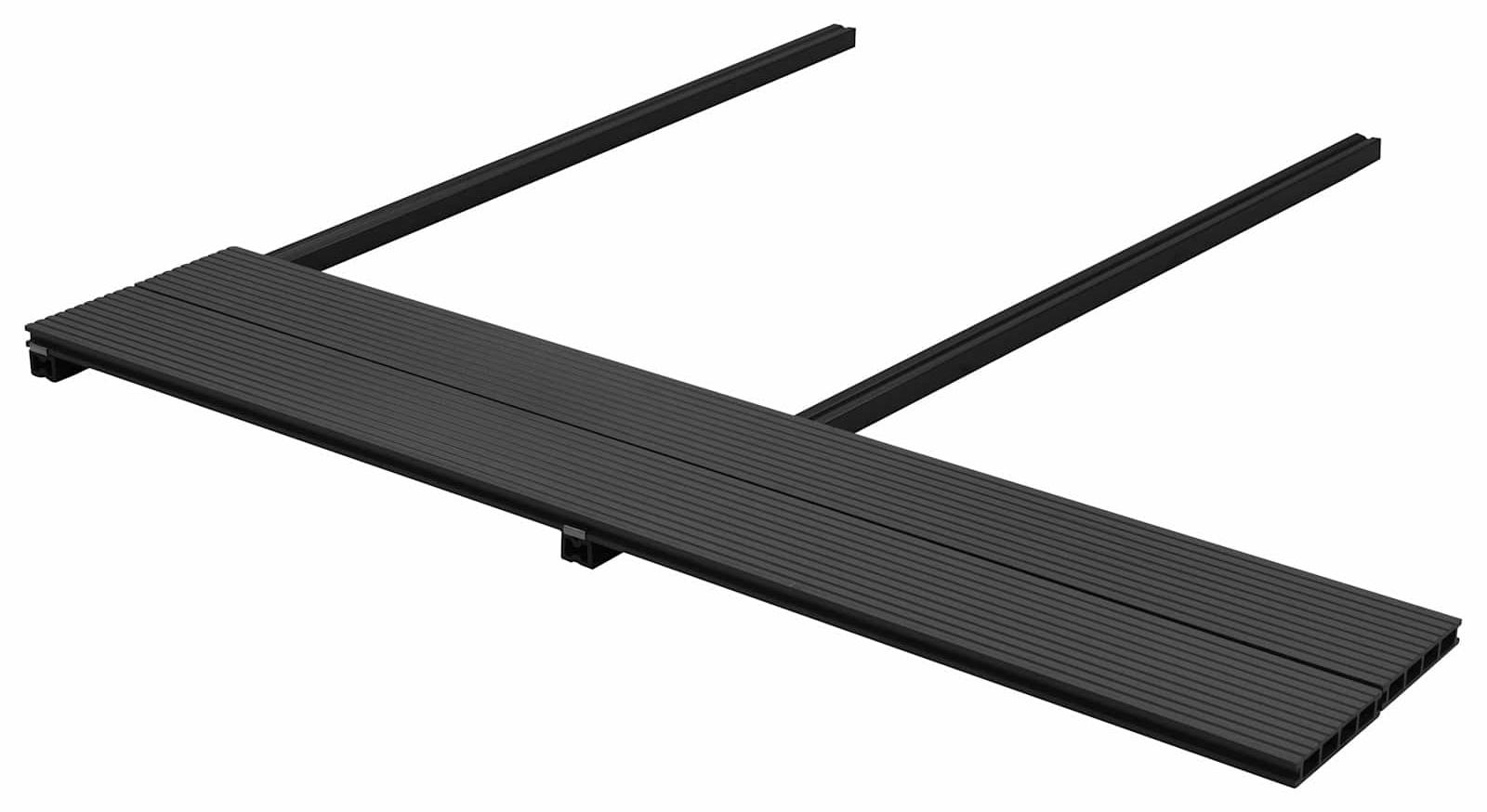 Terrassendiele 48 pcs Schwarz WPC