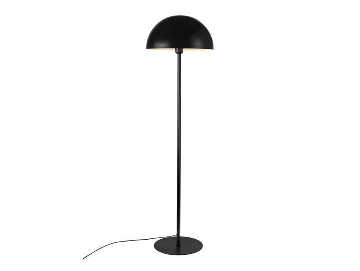 Lampadaire noir simple et minimaliste en forme de dôme