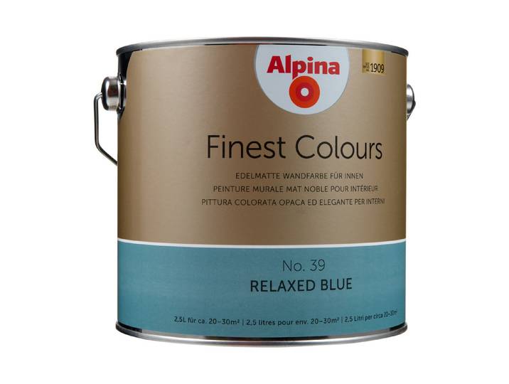 Alpina Wandfarbe Finest Colours Relaxed Blue 2.5 l Matt
