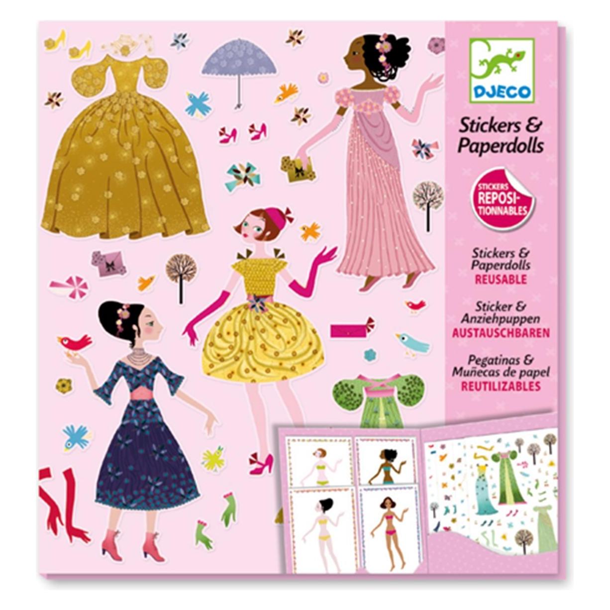 Djeco Sticker & Puppen Dresses (12 Sticker) (DJ09690)