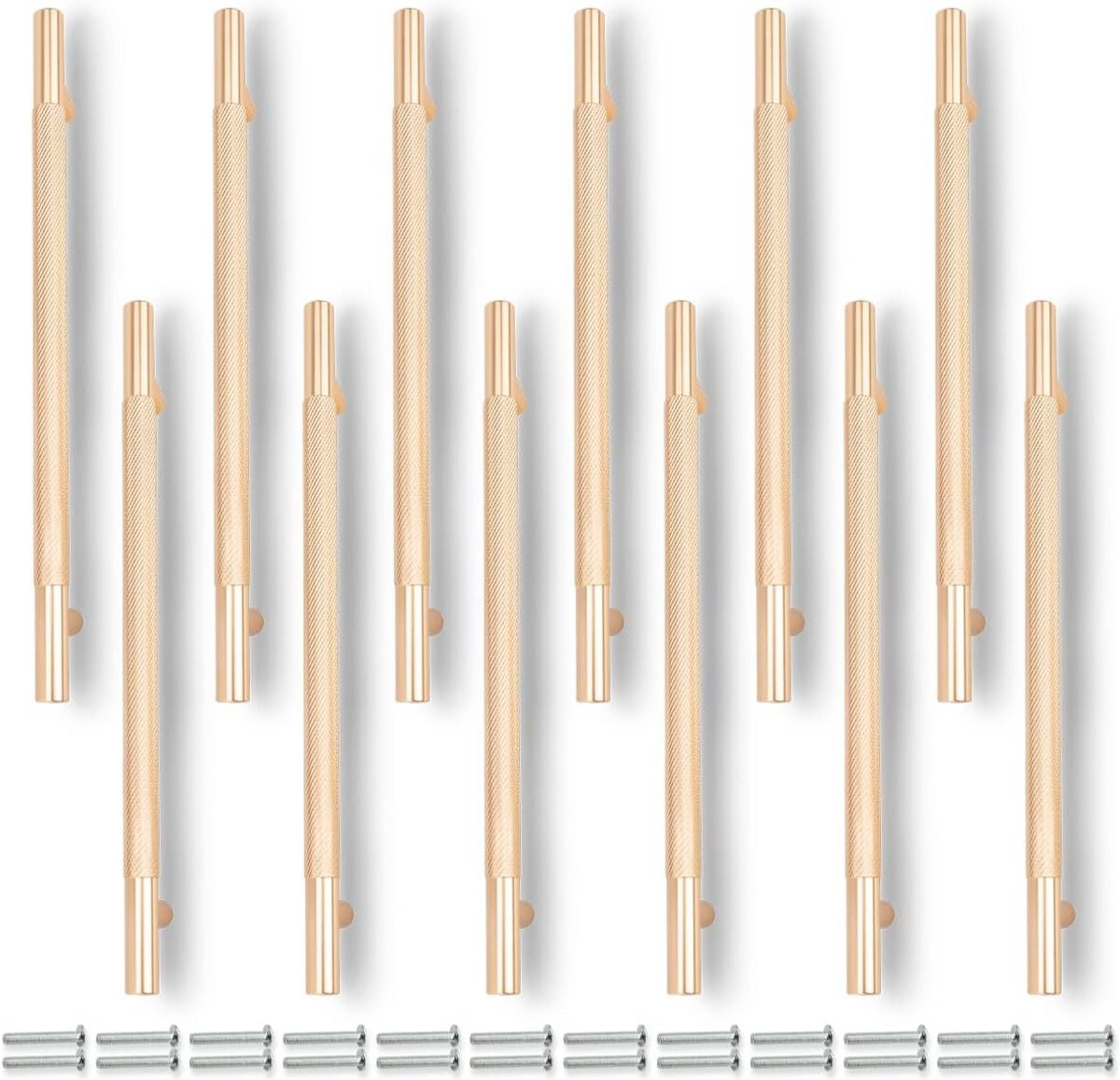 12 stuks Gouden Geknoolde Kast Handgrepen met 192 mm hartafstand voor meubels