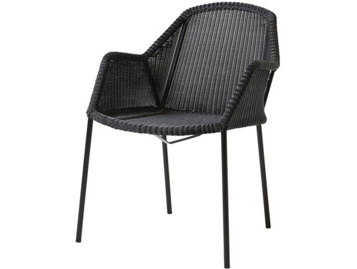 Stapelsessel Breeze Cane-line schwarz, Designer Christina Strand, Niels Hvass, 60x83x62 cm