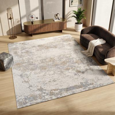 KALATY Elysian Silver Cloud Abstract Area Rug