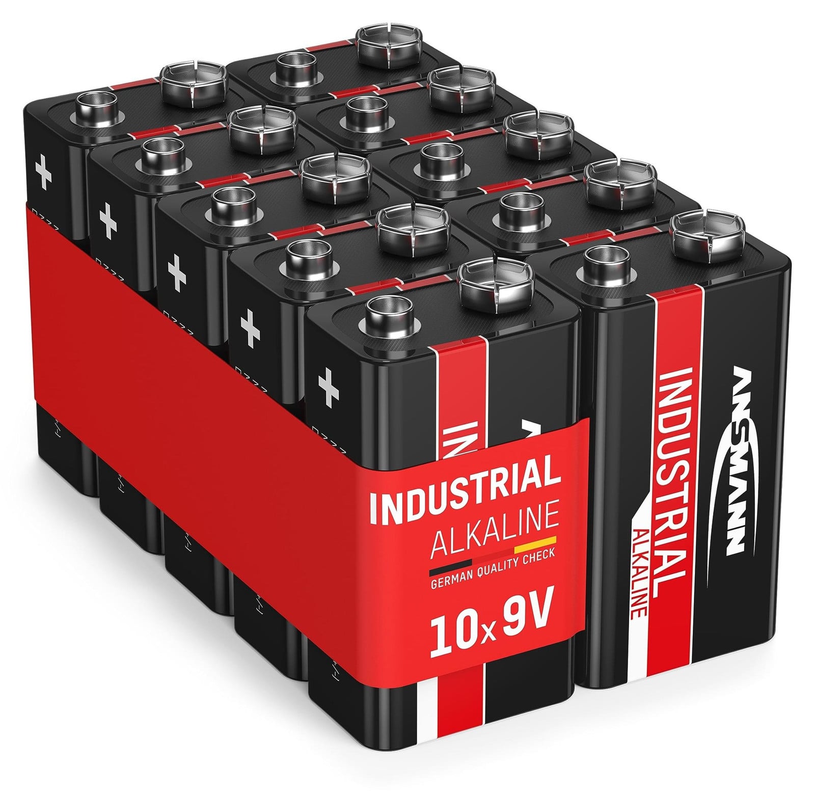 ANSMANN Industrie Alkaline-batterij 9V blokbatterij type E 6LR61 set van 10 stuks