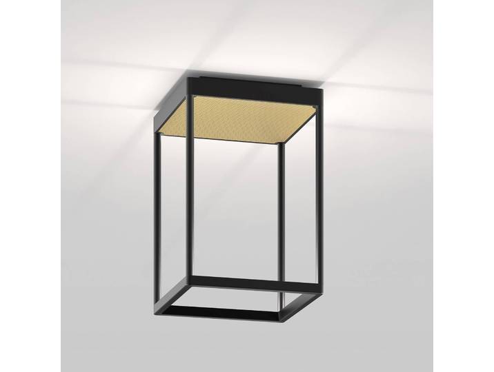 LED-plafondlamp Reflex 2 S, dimbaar, zwart, Woon-/ Eetkamer, Aluminium, Design, LED plafondlamp