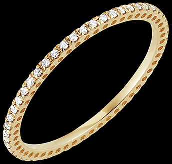 Edenly Trauring Funken - Gelbgold, 18 Karat, mit Diamanten