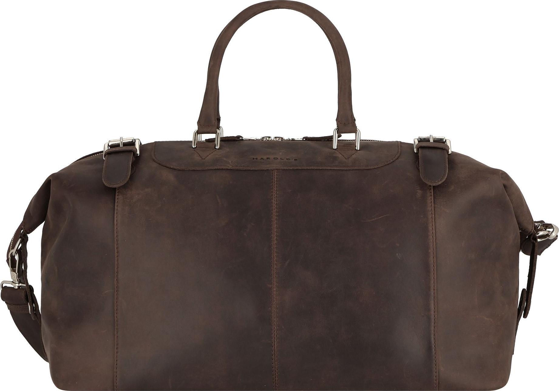 Harold's Toro Reisetasche Leder 52 cm mit Dehnfalte