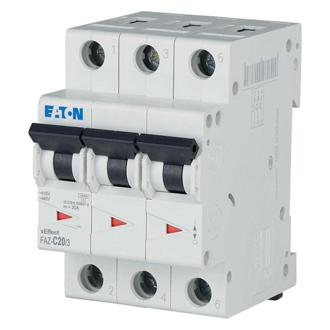 Eaton Sicherungsautomat 3-polig 20A Typ C (FAZ-C20/3)