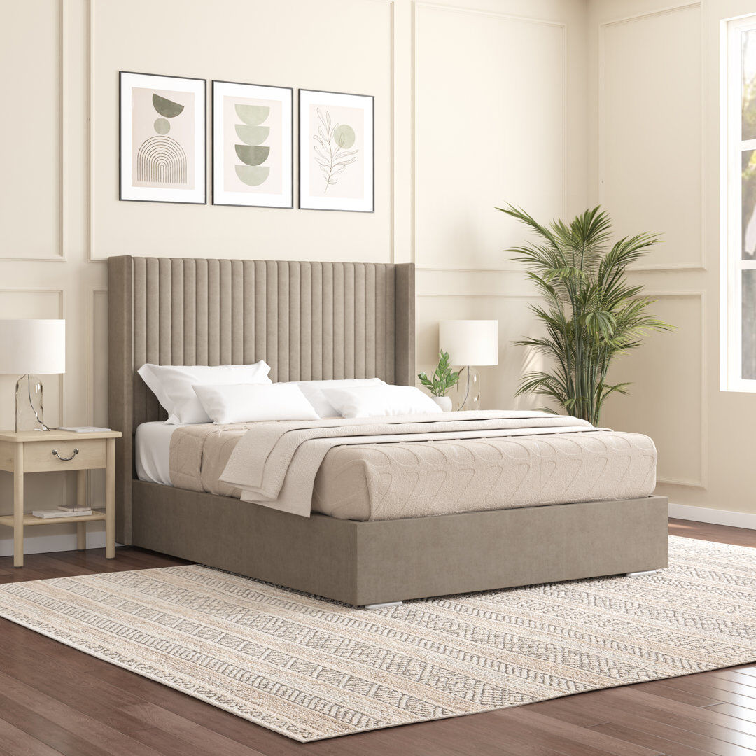 Mercury Shelton Upholstered Bed Frame Coffee Small Double (4')