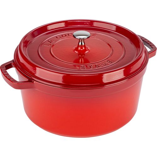Staub La Cocotte 28cm rund, Kirsch-rot, Gusseisen