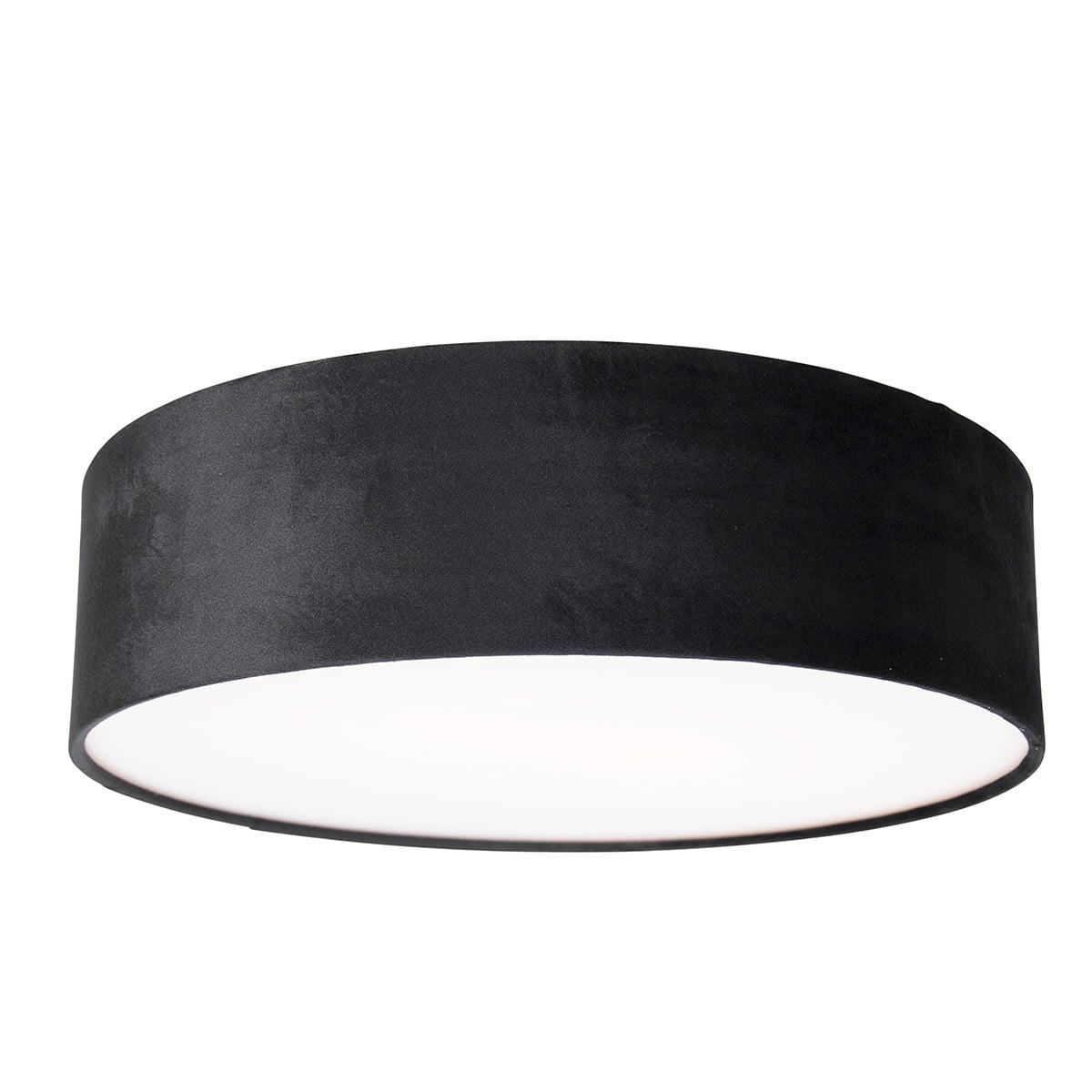 Qazqa Moderne Plafondlamp Drum - Zwart/Goud - Diameter: 40 cm