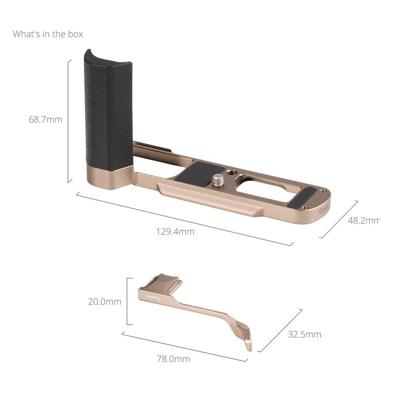 SmallRig 6136 L-Shaped Mount Plate Handle for Panasonic LUMIX L10 (Titanium) (Griff) (6136)